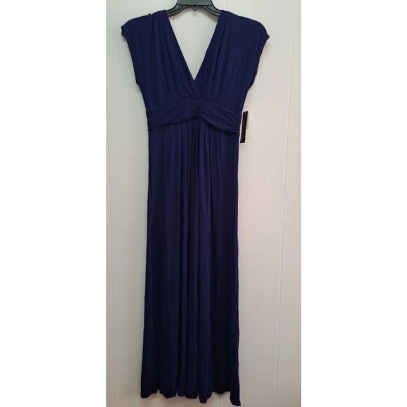 Xscape Women's Casual Cocktail Sleeveless V-Neck Maxi Blue Dress Size‎ 8 - Picture 11 of 14